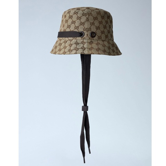 GUCCI GG logo bucket hat with tie - Picture 3 of 4
